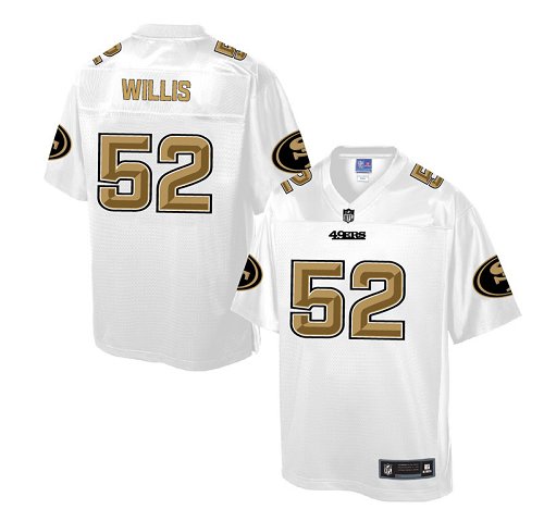 Men's Game Patrick Willis Nike Jersey White - #52 Pro Line Fashion NFL San Francisco 49ers